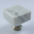 Bianco Carrara (White granite knobs and handles for kitchen bathroom cabinet drawer doors)